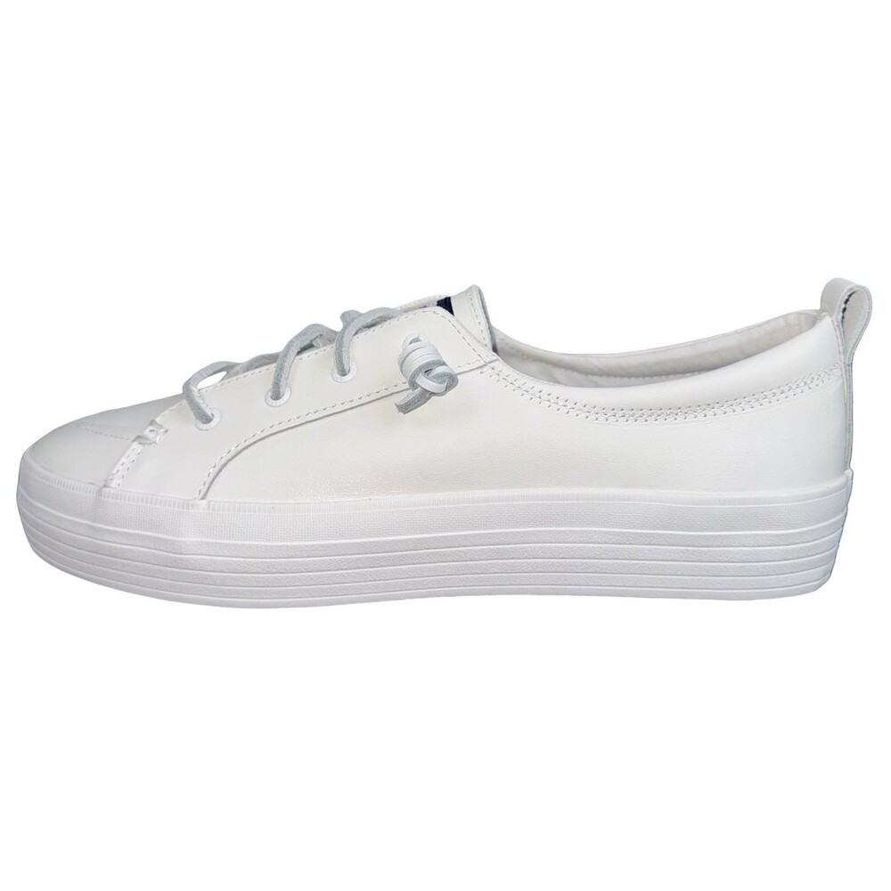 Sperry Crest Vibe Womens Size 12 Sneaker Shoes Boat Leather White STS84423 New